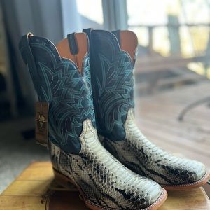 Alfa Men’s Natural Python Boot , Size 9